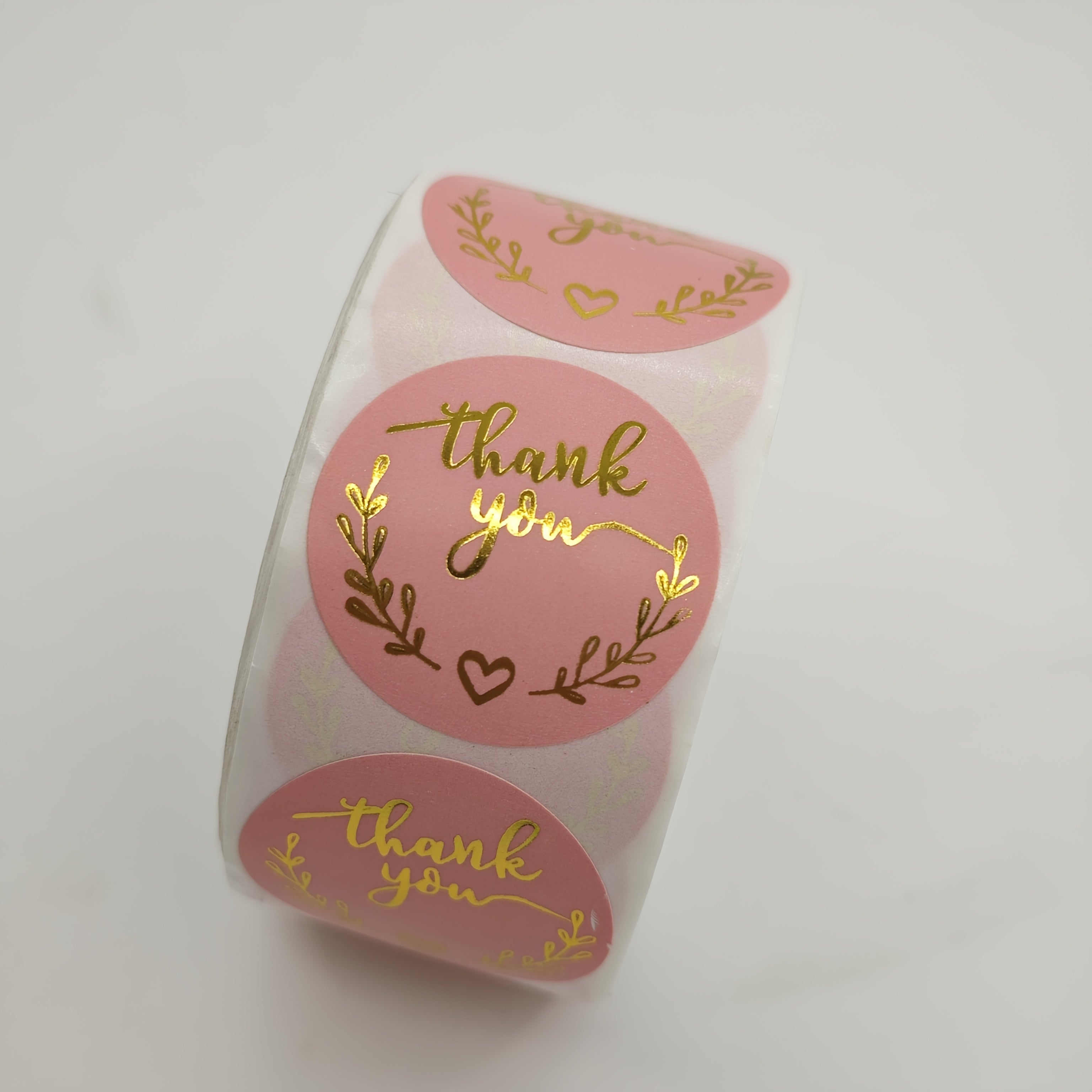 800 Red Heart Glitter Round Sticker Rolls for Envelope Seals Gift Packaging and Scrapbooking