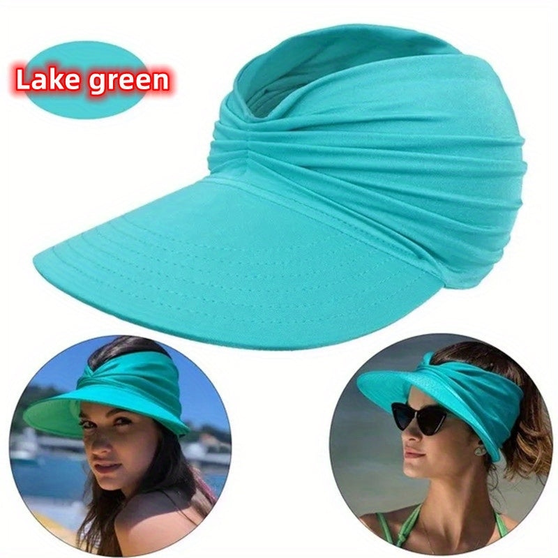 Women’s Sun Hat Nylon Woven Beach Hat with Sun Protection for Spring Summer Autumn
