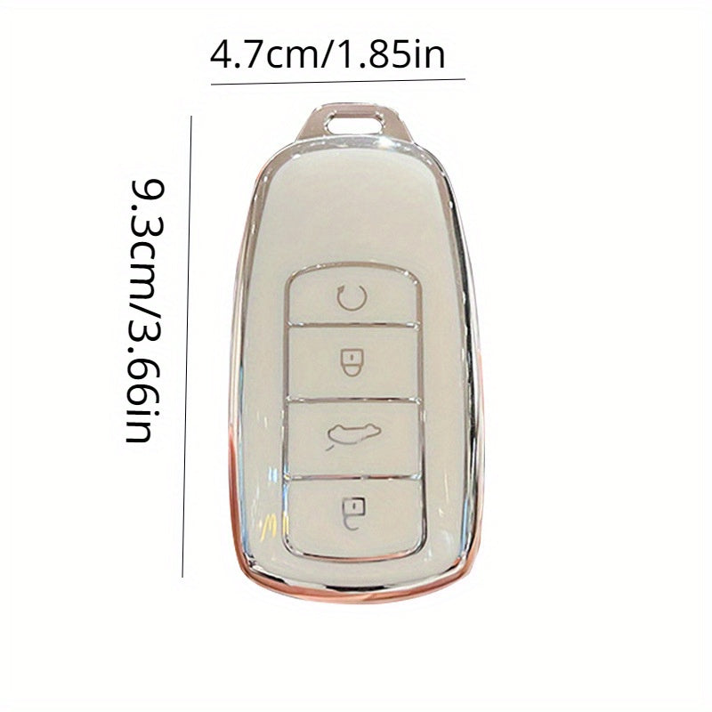 Universal TPU Car Remote Key Fob Cover with Keychain for SUV Models