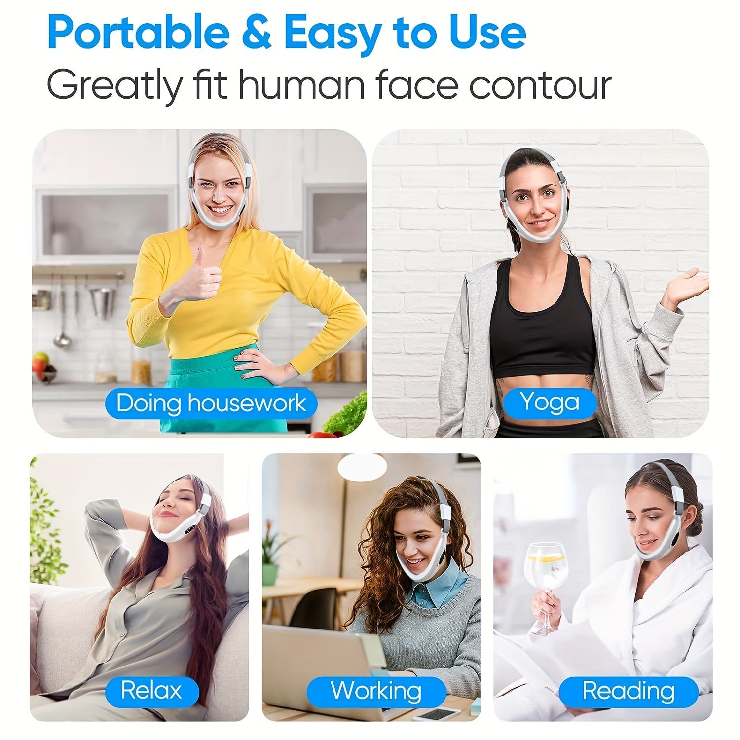 Portable V-Line Facial Massager Electric Beauty Device Rechargeable Lithium Battery