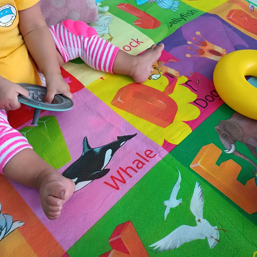 Baby Reversible Foam Play Mat 1.8m x 2m Foldable Cushioned Durable PVC Surface