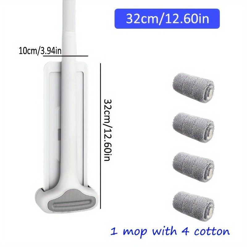 Uzoq tutqichli mop, aylanuvchi bosh va yuvishsiz dizayn bilan, yashash xonasi, yotoqxona, hammom, oshxona va boshqa joylardagi yog'och, plitka va marmar pollarni tozalash uchun mukammal. Barcha pollarni tozalash ehtiyojlaringiz uchun ideal.