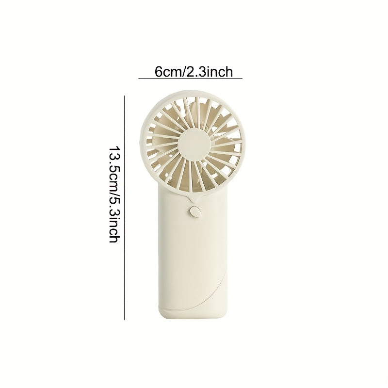 Mini Portable Handheld Electric Fan Battery-Free Lightweight for Outdoor Travel