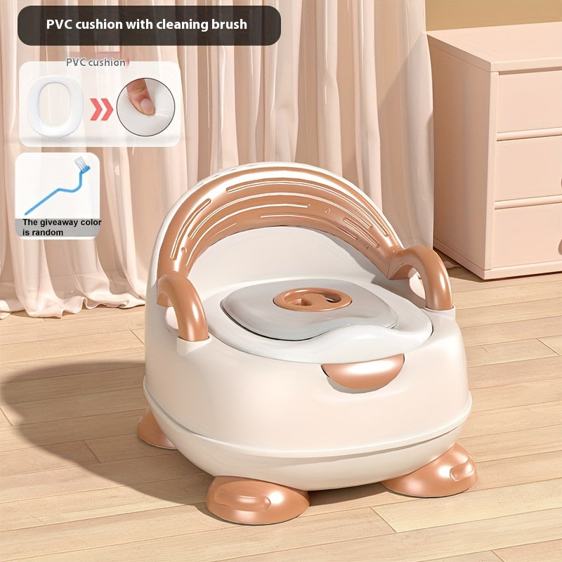 Kids Potty Training Seat Shiny Gold Plastic for Boys and Girls