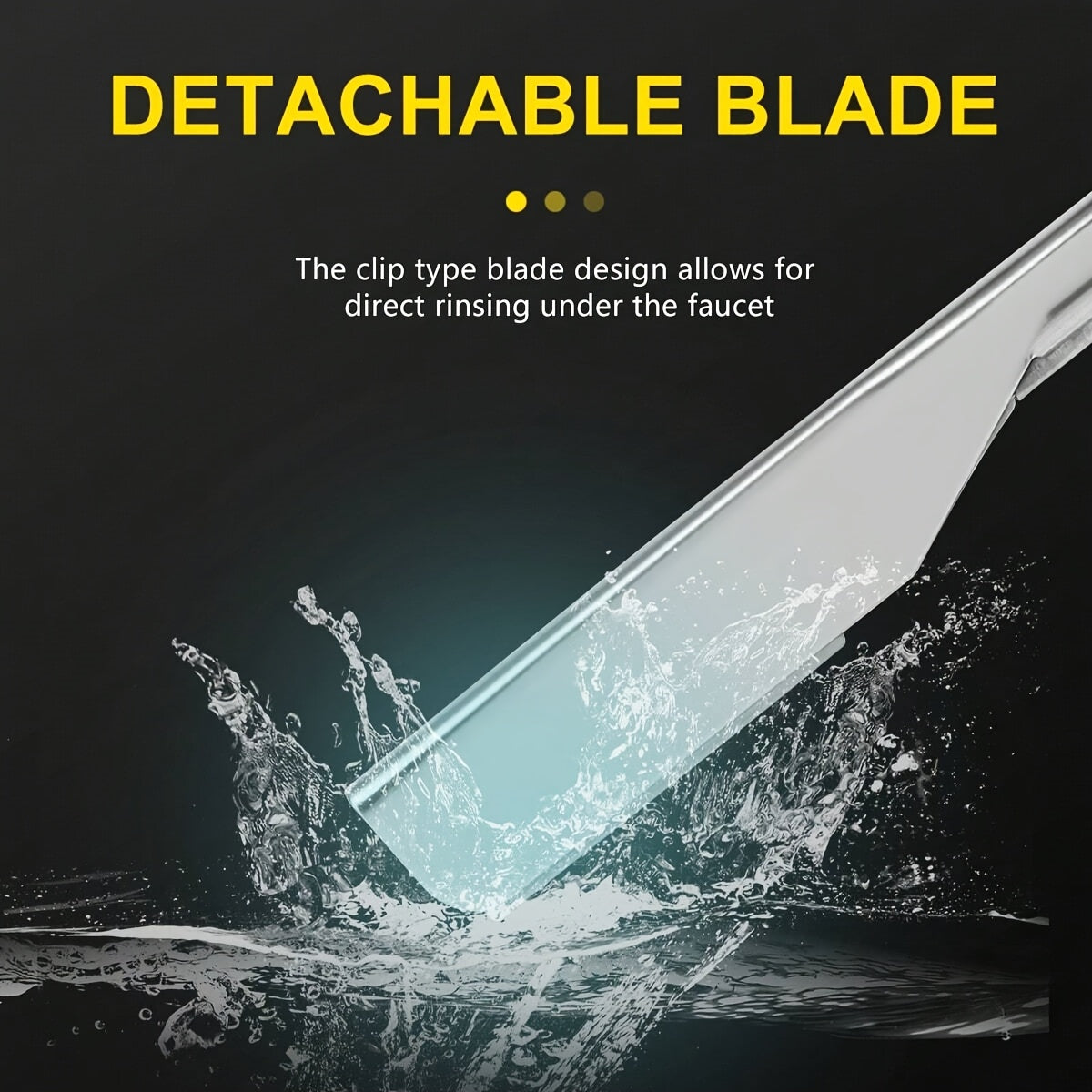 Мужской черный складной бритва с лезвием из нержавеющей стали для точного ухода