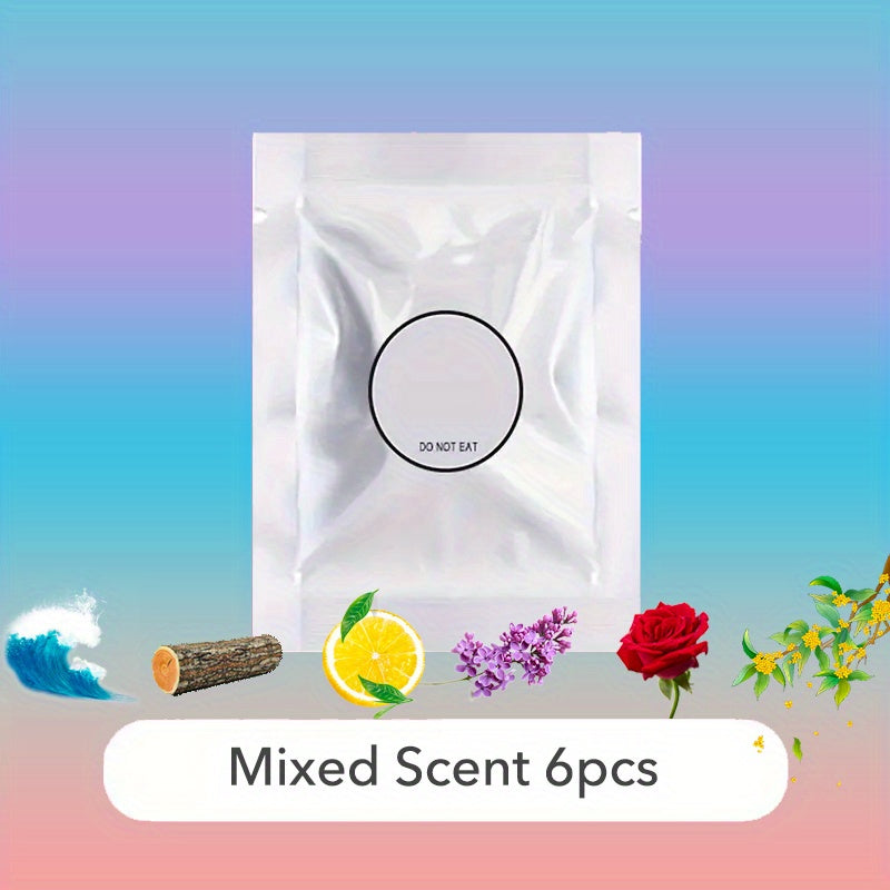 6pcs Car Fragrance Tablets Scented Air Vent Freshener Long-Lasting Aroma