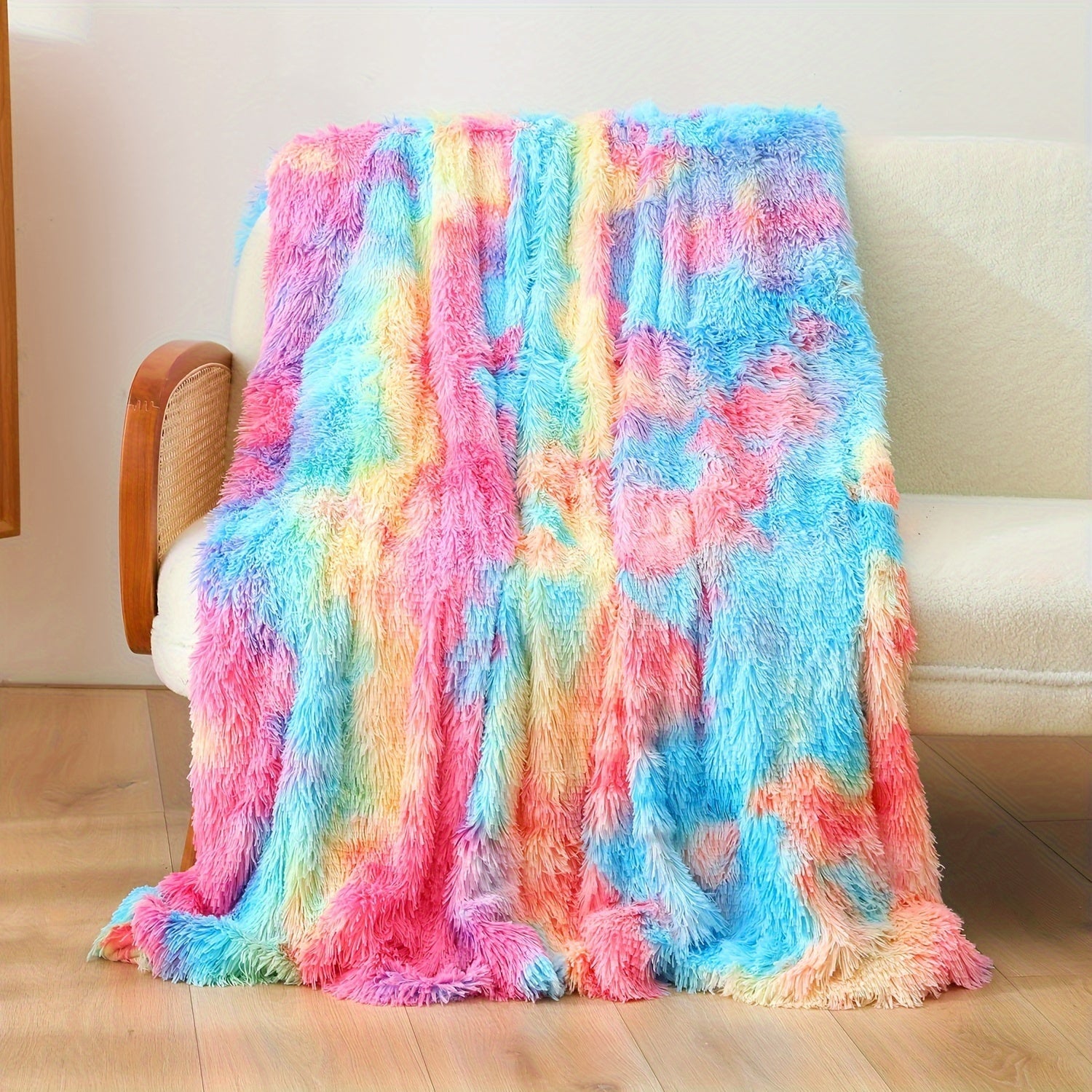 Bohemian Plush Throw Blanket Cozy Soft Warm for Couch Bed Outdoor Gift