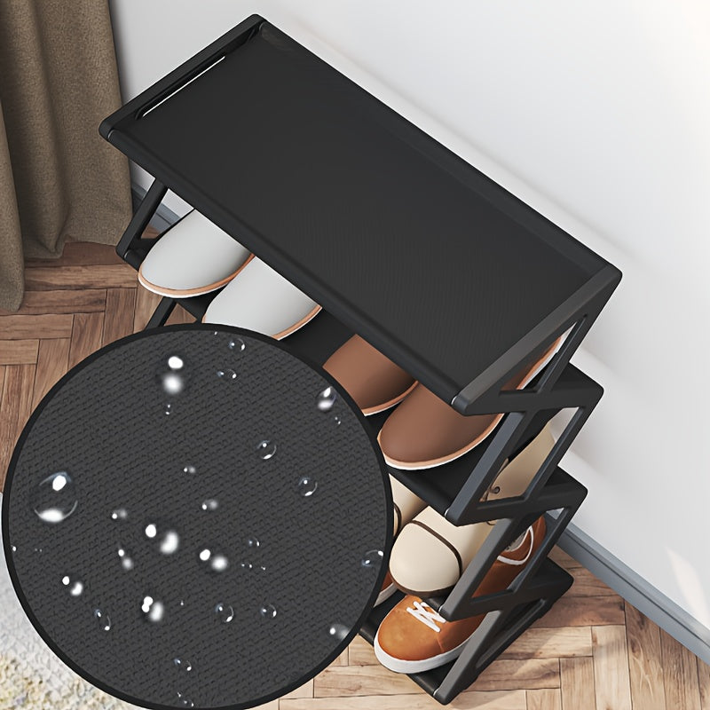 4-Qavatli Metall Oyoq kiyimlar uchun Tashkiliy Qavatli Qoplama 12 juftlikni saqlash uchun shkaf garaj yo'lak