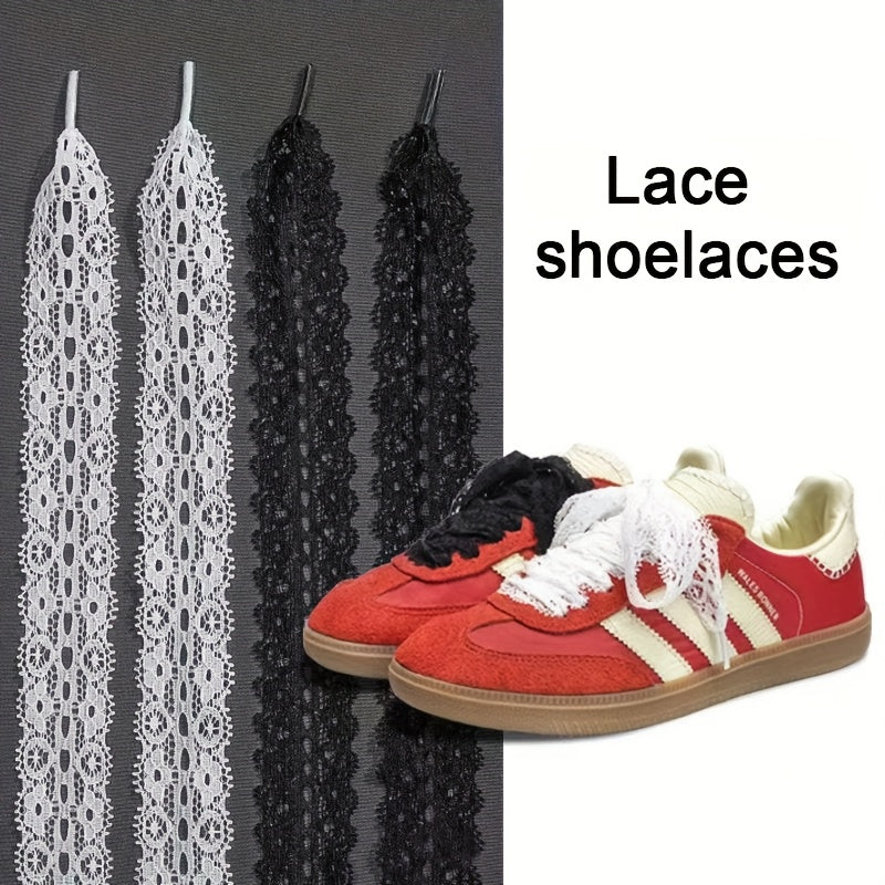 Girls Lace Ballet Shoes Black and White White Small Size Training Shoes