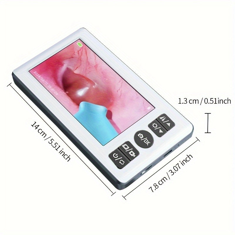Portable Ear Endoscope with 10.92cm IPS Screen 1080P HD Camera and Recording