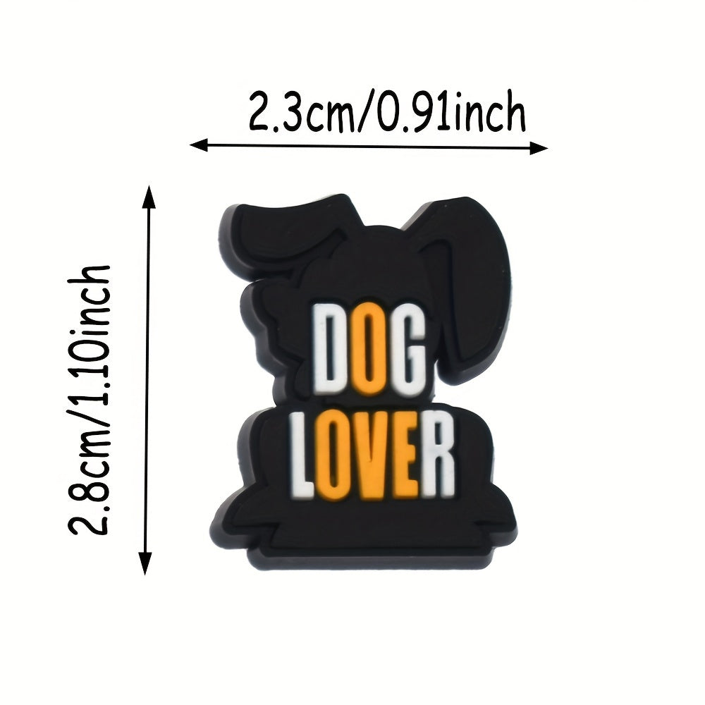 Unisex PVC Shoe Charms 23-28 Pcs Dog Paw Decor for Sandals and Wristbands
