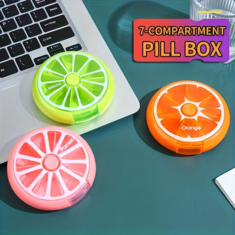 Portable Travel Pill Box 7 Compartments Pocket Size Medicine Organizer