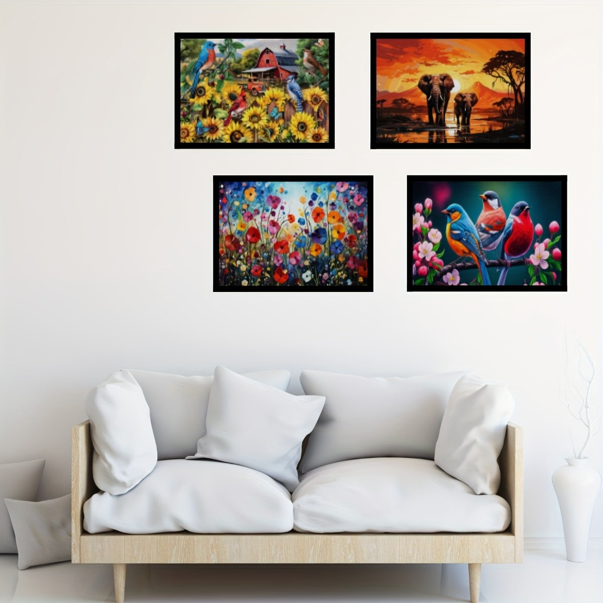 Diamond Painting Frames Set PVC Magnetic Self-Adhesive Wall Display for Diamond Art Photos Posters