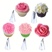Stainless Steel Cake Decorating Set 7 Pieces with Piping Tips Scissors Nails