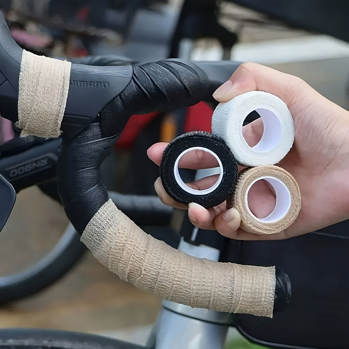 Avtomobillar, velosipedlar, mototsikllar uchun singdiruvchi, sirpanishga qarshi, boshqaruv g'ildiragi uchun yopishqoq lenta