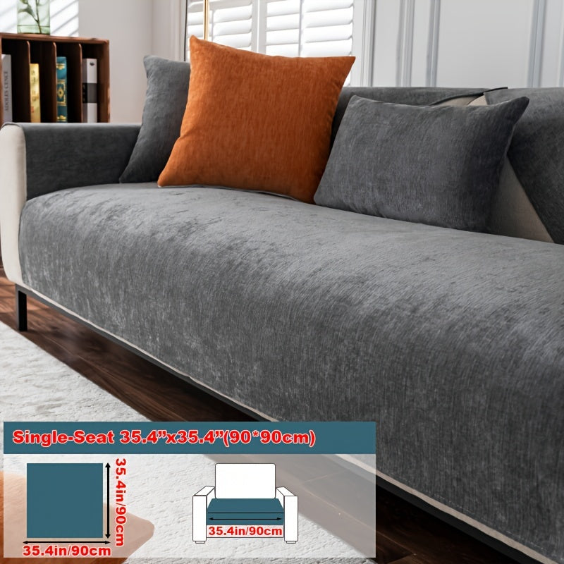 Chenille Sofa Cover for 1-4 Seater All-Season Pet-Friendly Non-Slip Machine Washable