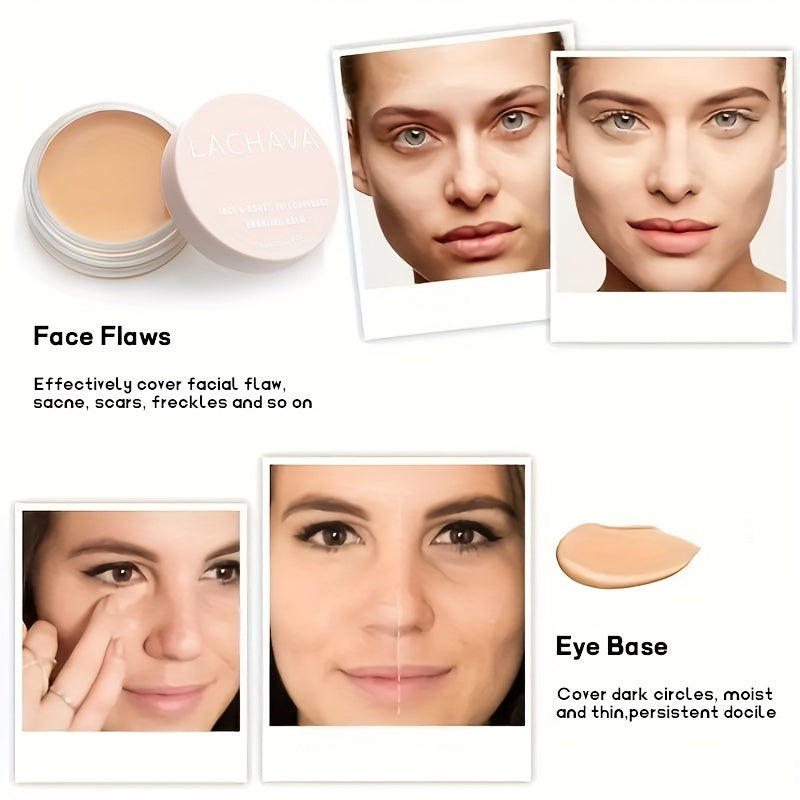 Women Full Coverage Concealer Cream Waterproof Liquid Foundation for Blemishes