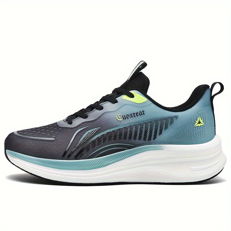 Men's Breathable Woven Platform Shoes for Outdoor Running Shock Absorbing