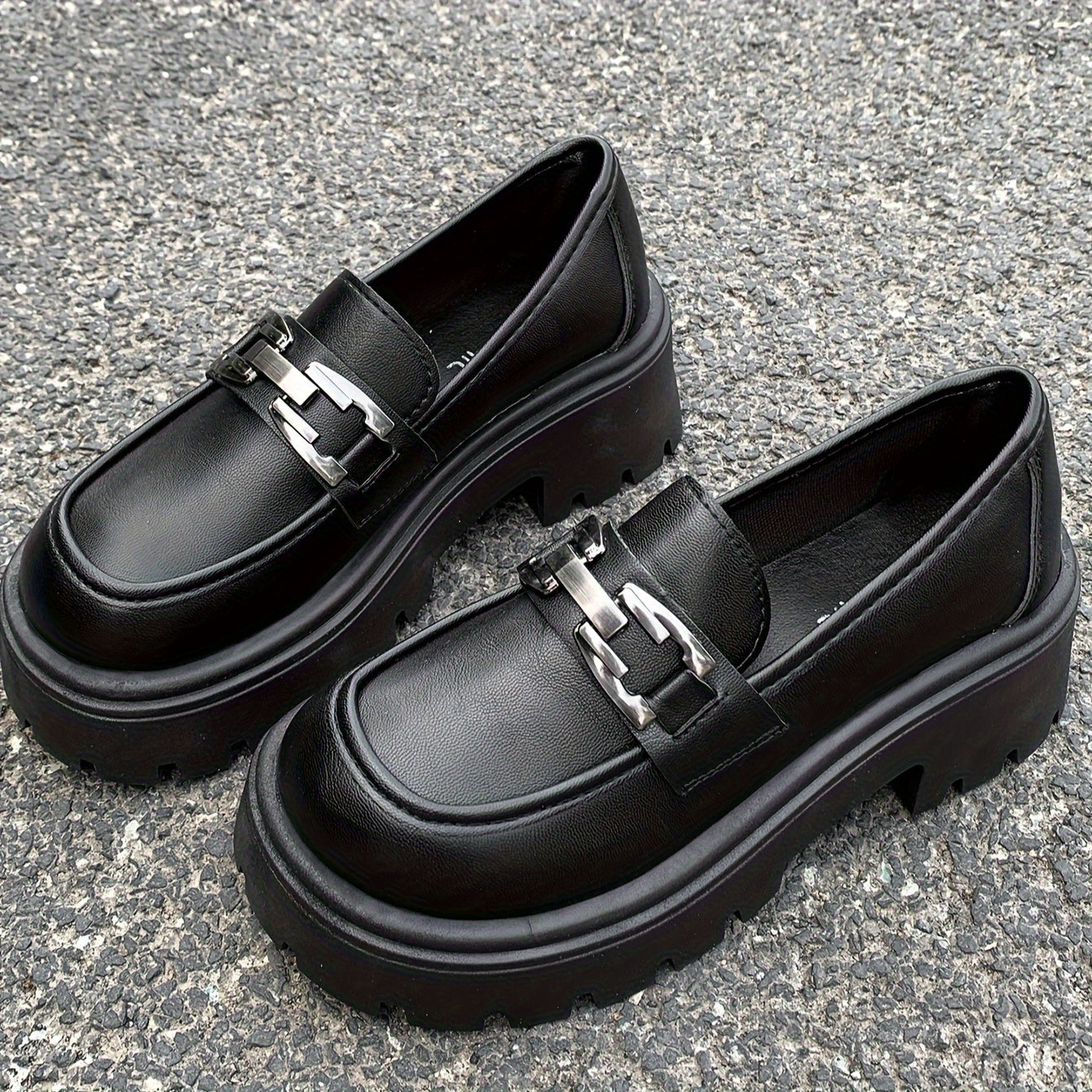 Women's Waterproof Platform Loafers with British-Inspired Design