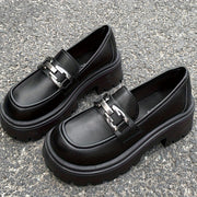 Women's Waterproof Platform Loafers with British-Inspired Design