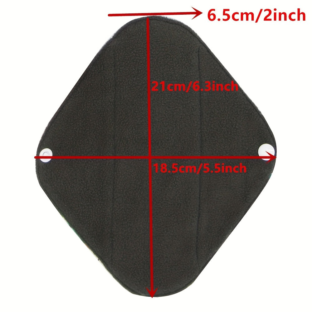 Set of 5 Reusable Bamboo Cloth Sanitary Pads for Heavy Flow Overnight with Wings