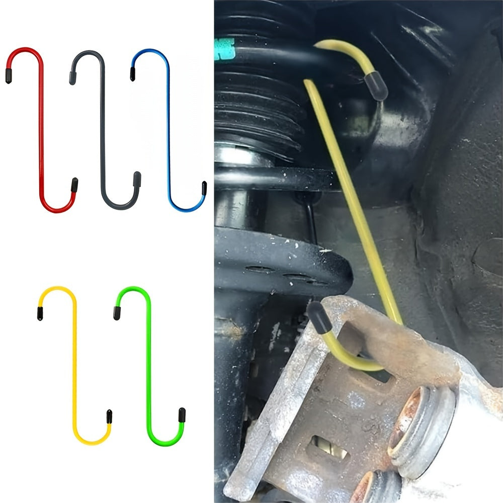 2Pcs Steel Brake Caliper Hangers with Rubber Tips for Auto Repair