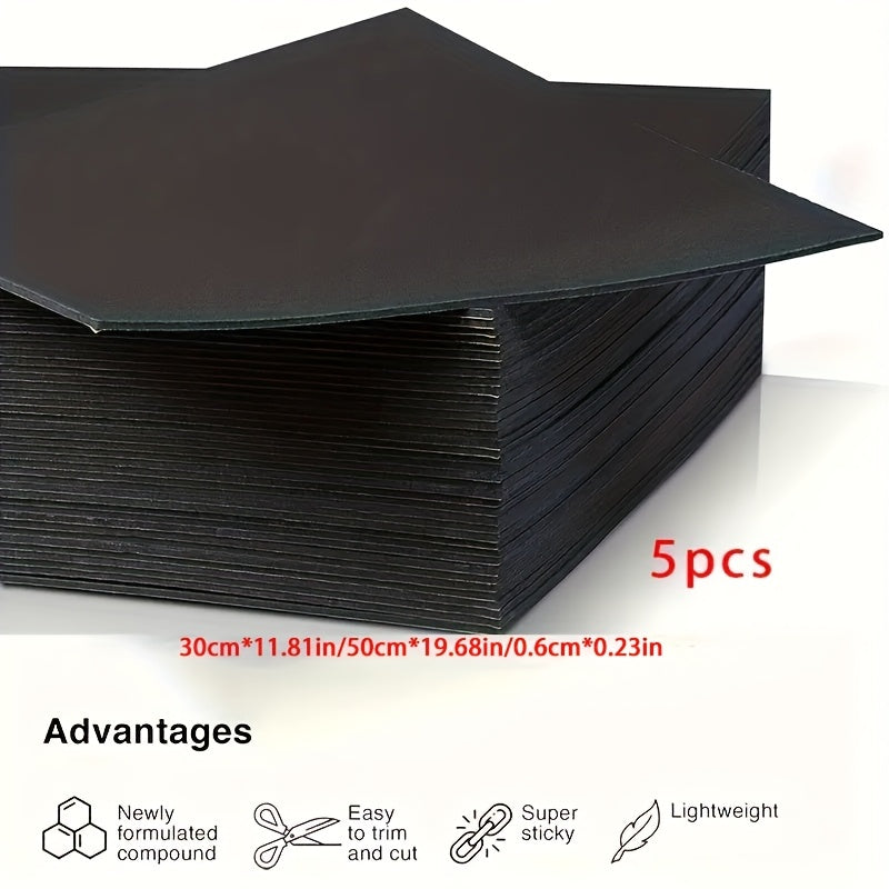 5pcs Car RV Soundproofing Foam Insulation Pads Noise Reduction Vibration Damping