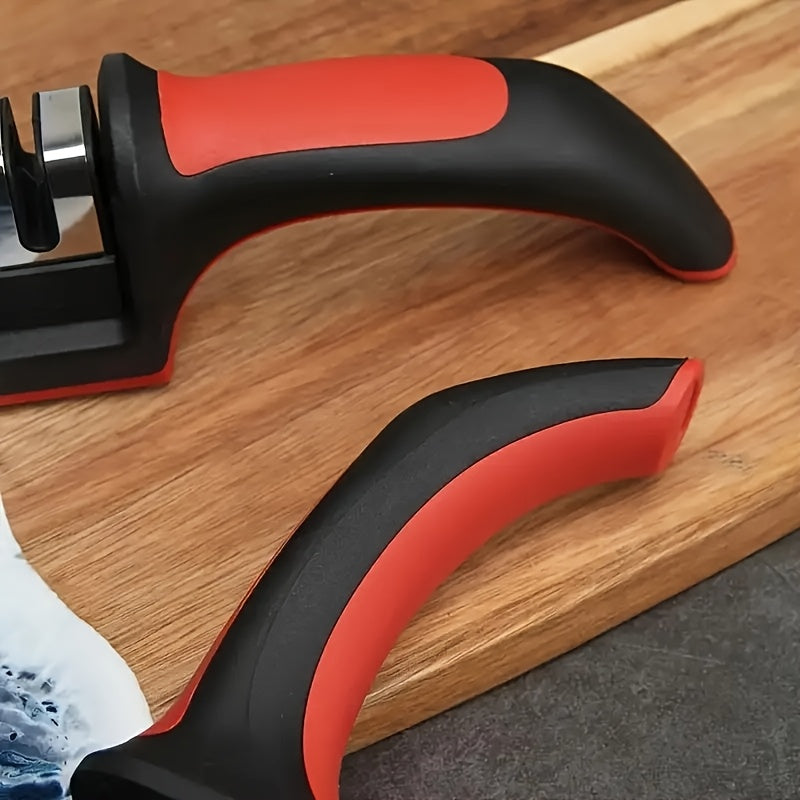 Эргономическая точилка для ножей с рукояткой для комфорта, портативный, из высокоиндексного пластика с разноцветными смешанными цветами