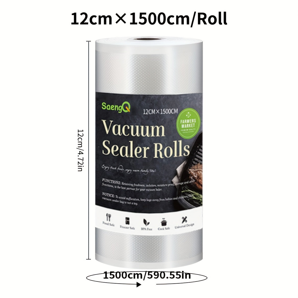 Vacuum Sealer Bags 1500cm Long Food Preservation Storage Pack