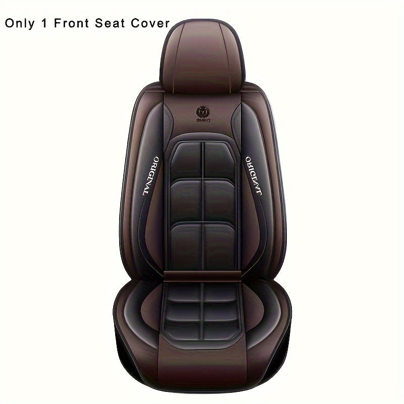 Universal Car Seat Cover Set for Sedan and SUV All-Season Durable PU Leather