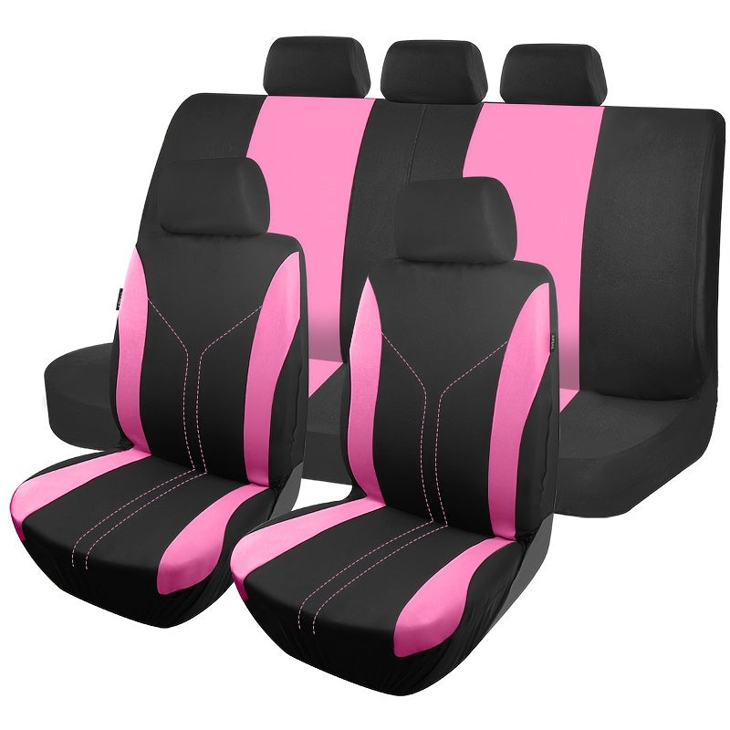 Women Universal Car Seat Covers Set, 9-Piece Auto Cushion Protectors
