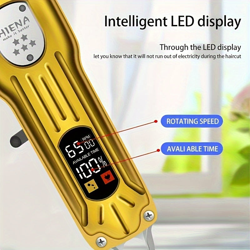 Set de cortapelos profesional de 3 piezas con máquina de cortar cabello inalámbrica recargable por USB