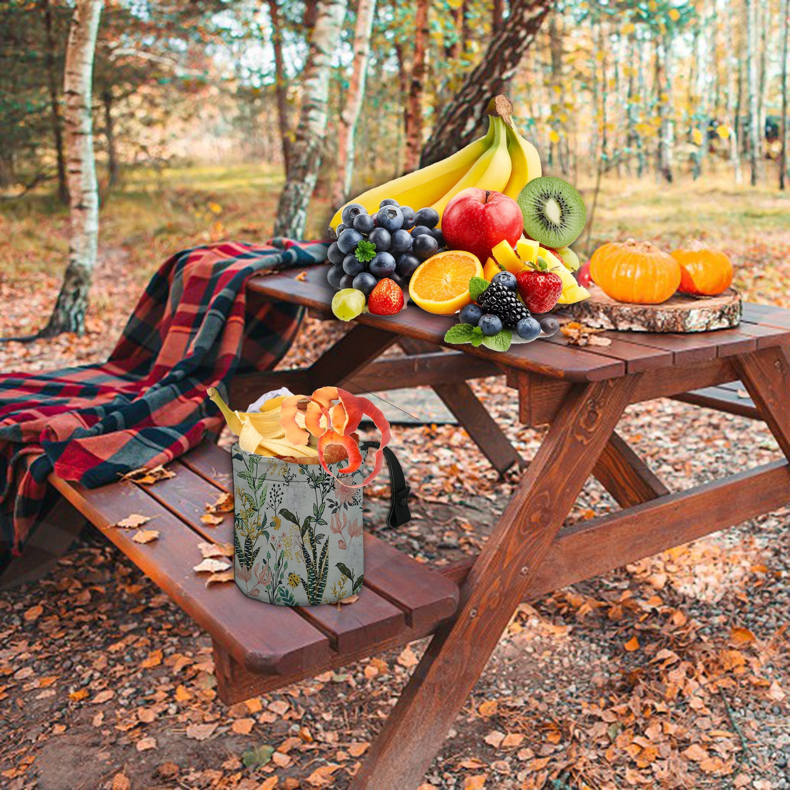 Цветочный складной автомобильный мусорный бак многоразовая сумка для мусора с дизайном весенних цветов