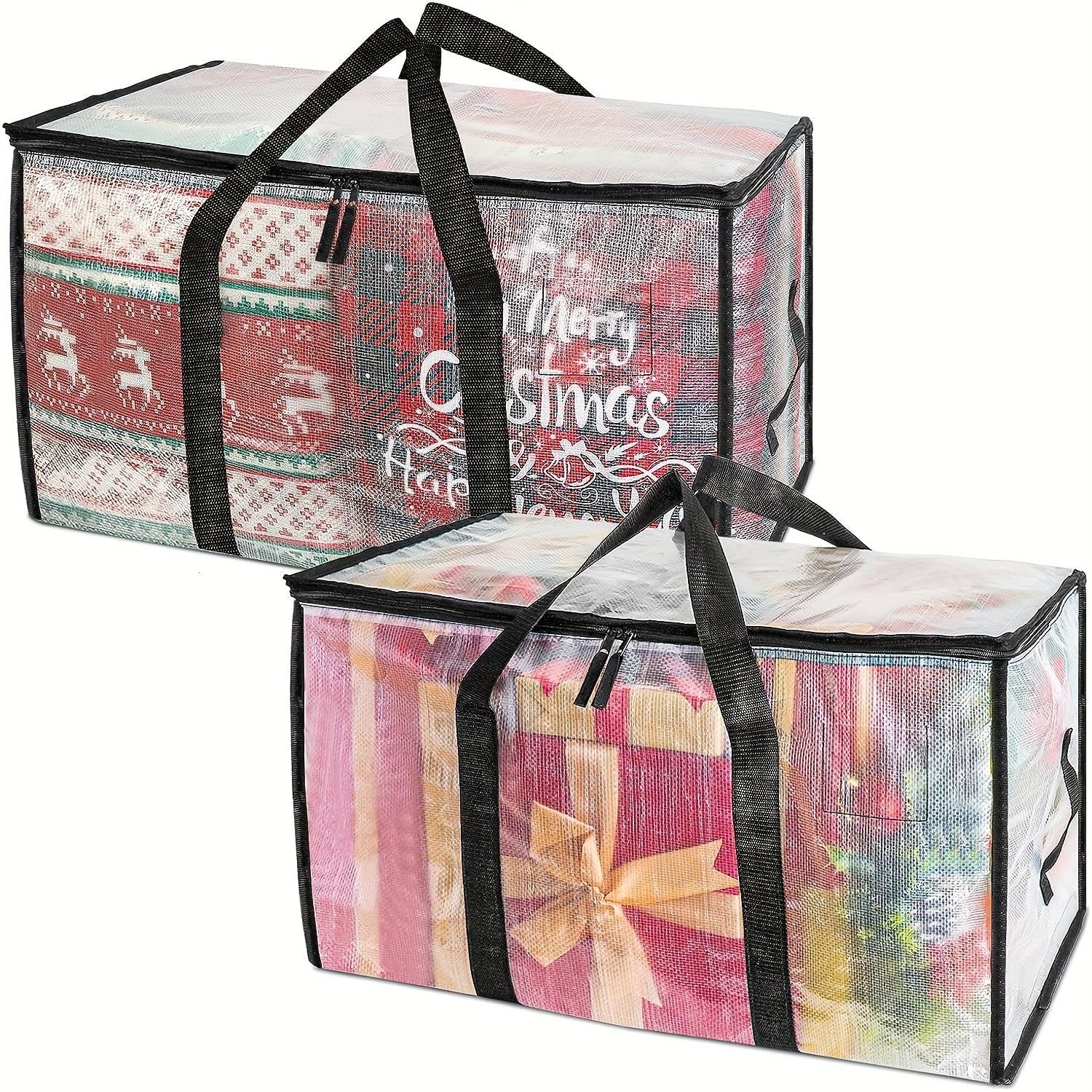 Сумки для переезда экстра большого размера с молниями, ручками для переноски, прочные для хранения - упаковка из 2/4/6 штук. Идеально подходит для организации и экономии пространства в вашей спальне, доме, шкафу или гардеробе.