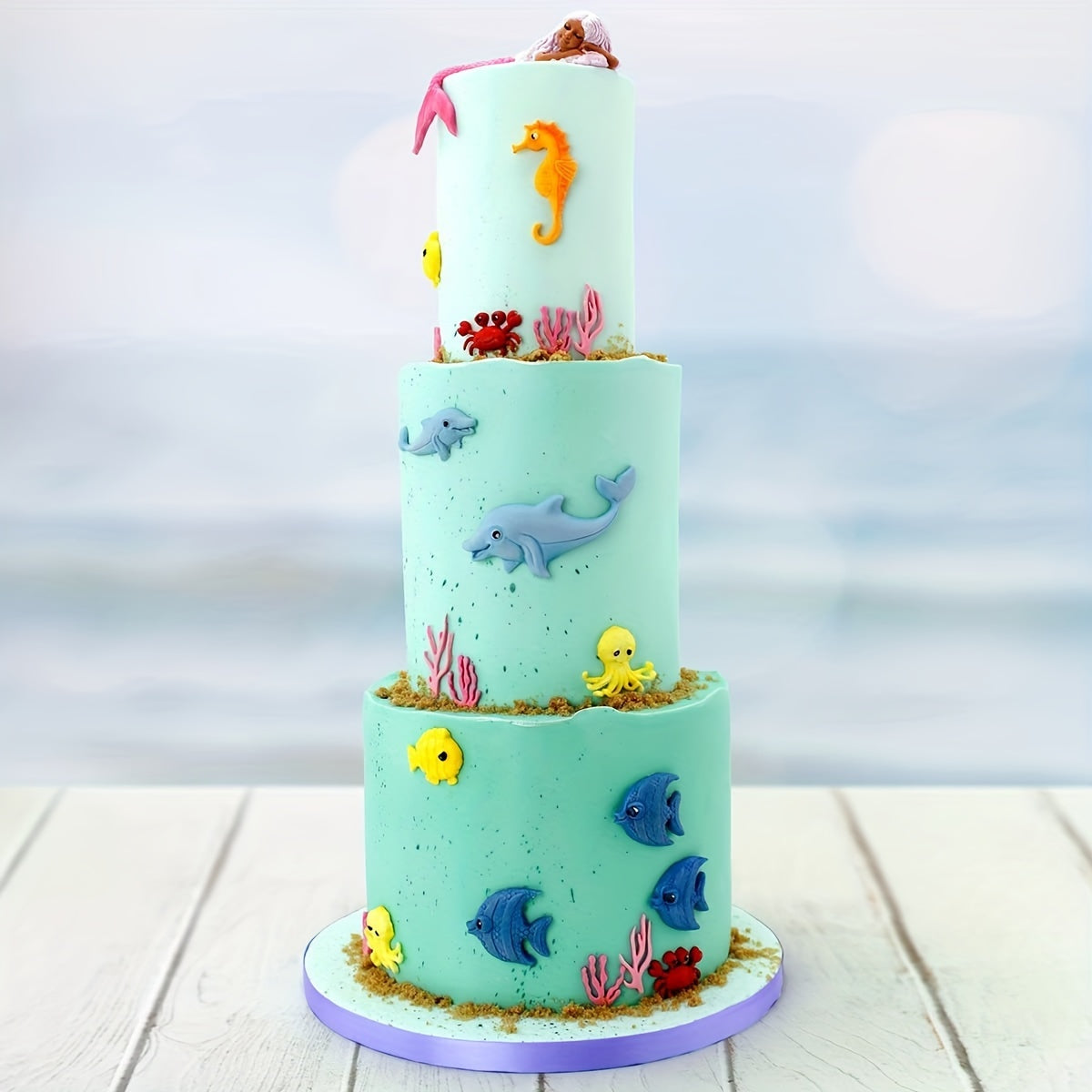 Silicone Mold for Candy and Fondant Mermaid Ocean Animal Marine Life 3D