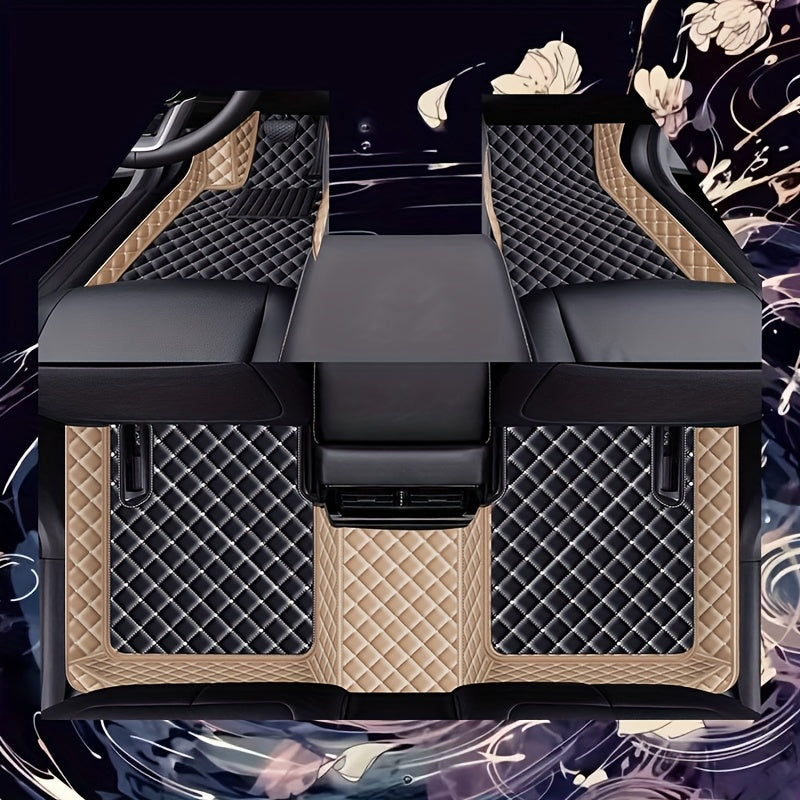 Car Floor Mats Faux Leather Waterproof Dustproof for Left-Hand Drive