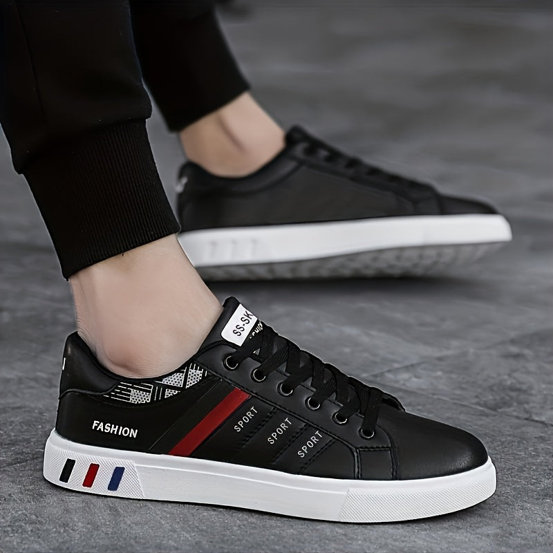 Women's Synthetic Low-Top Sneakers Black White Casual Casual Walking Comfortable