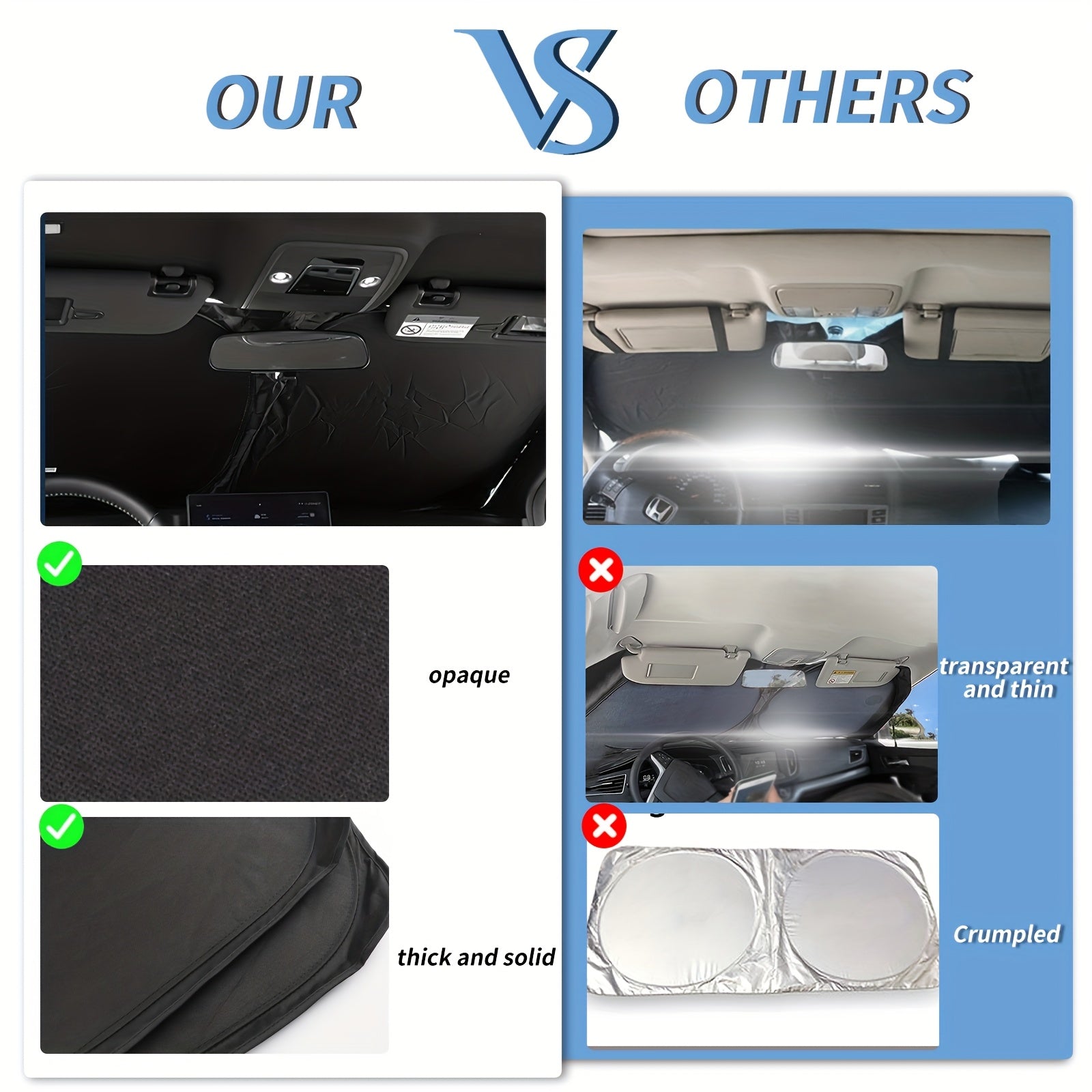 Car Front Windshield Sunshade Foldable UV Protection Heat Insulation
