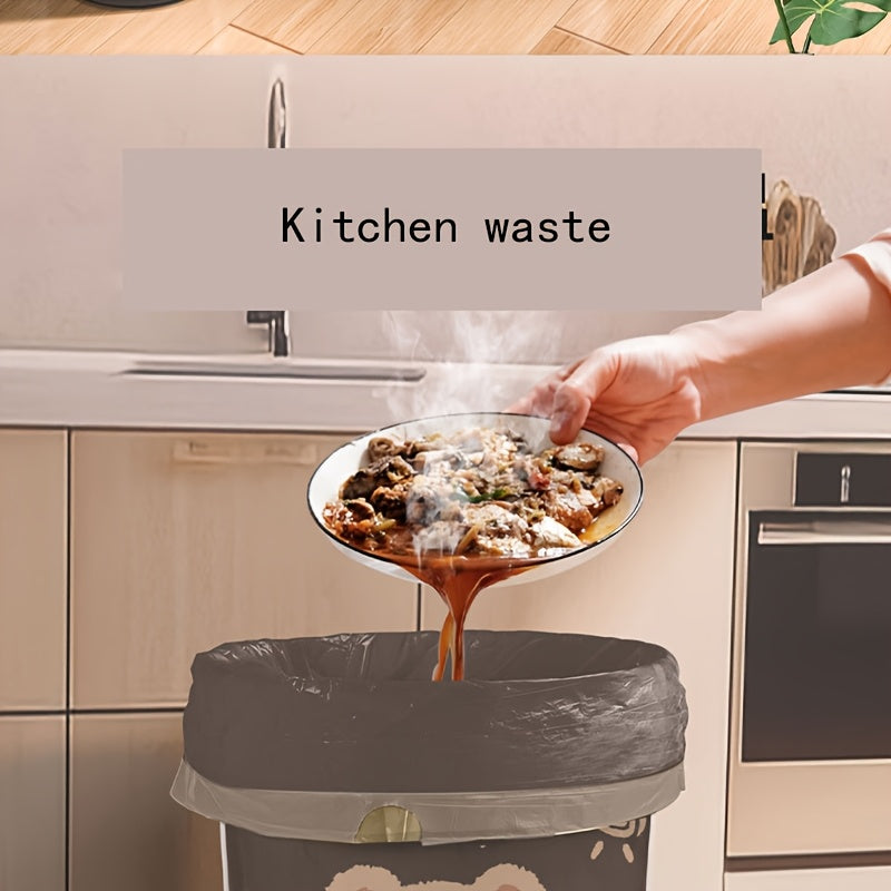 Одноразовые мусорные пакеты с милыми принтами медведей и котов - идеально подходят для уборки на кухне, в спальне, в гостиной и в общежитии. В комплект входит 45 штук.