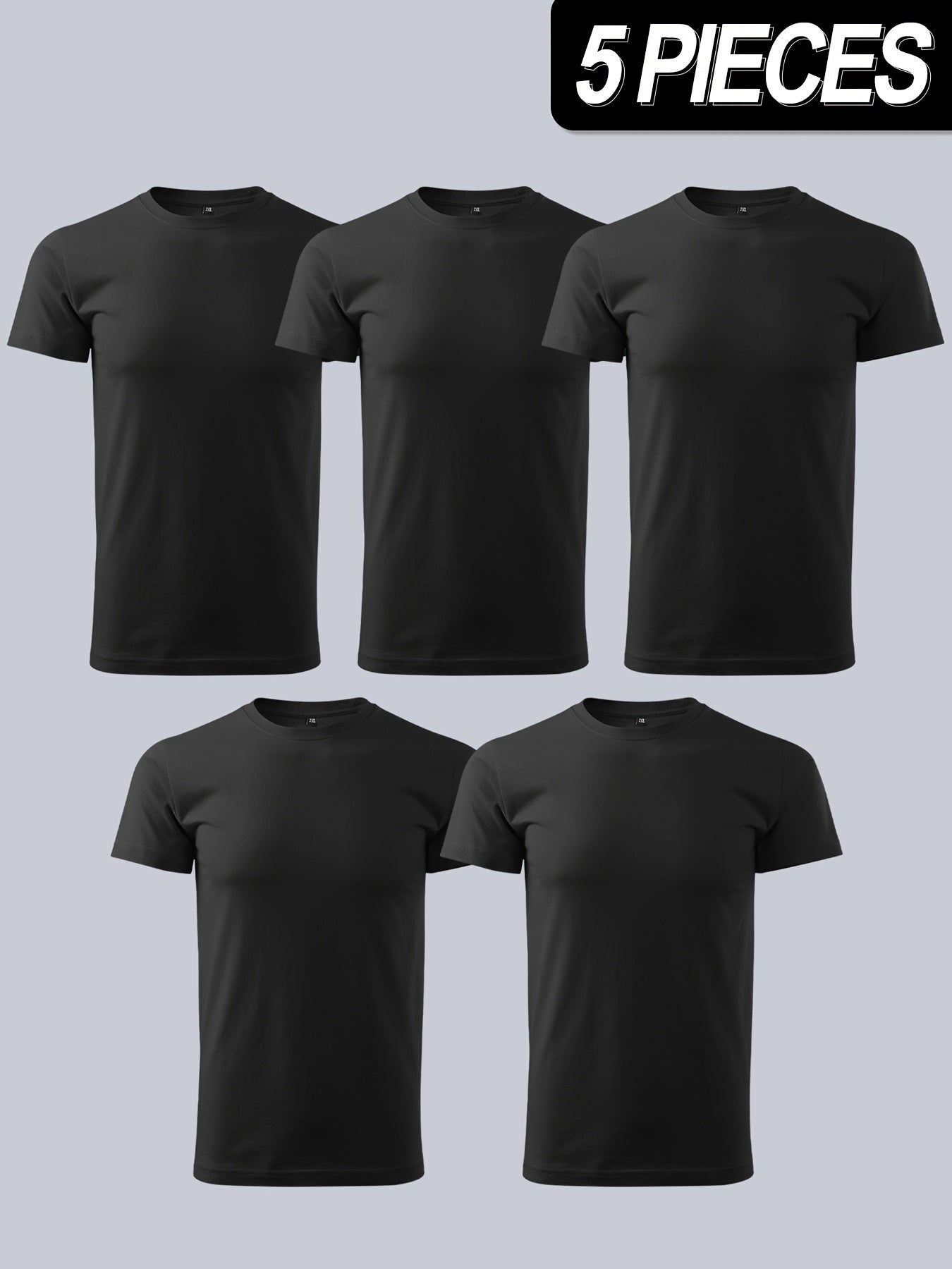 Мужские футболки спортивные с коротким рукавом, 5 штук, большого размера, дышащий полиэстер, повседневные
