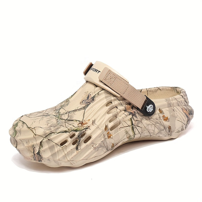 Women's Plus Size Camouflage Slip-On Clogs Lightweight Breathable EVA