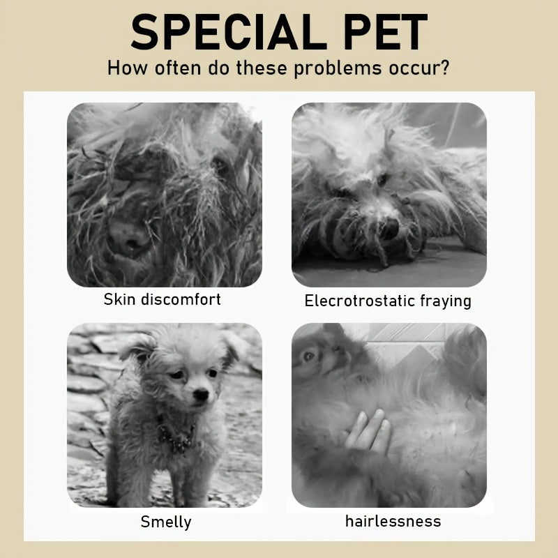 5-in-1 Hayvonlar uchun shampun 100ml namlantiruvchi, yumshoq, tanglamaydigan, parfyumeriya, ko'z yoshini keltirmaydigan