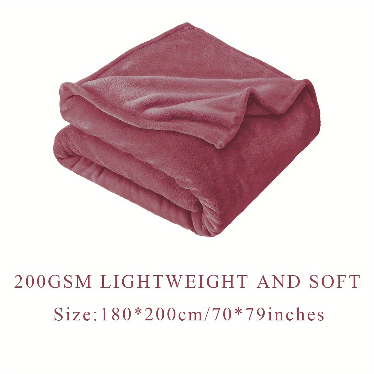 Solid Flannel Blanket 200G Single Piece