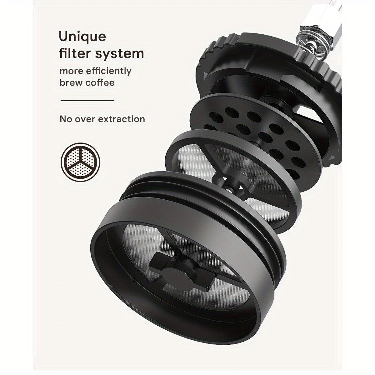 Insulated Stainless Steel French Press Coffee Maker 3-Cup Capacity