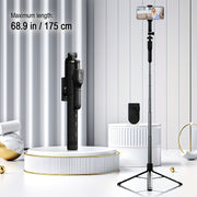 Селфи-палка-трипод с беспроводным пультом затвора для телефонов Android и iOS, стабилизатор с гироскопом.