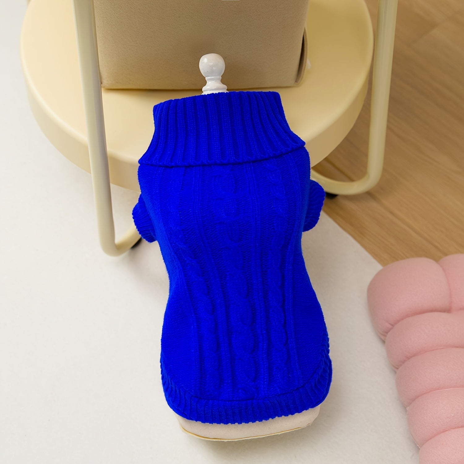 Small Dog Sweater Turtleneck Pullover for Winter Autumn Knit Polyester Toy Breed