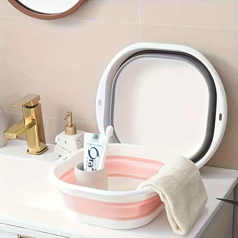 3-Piece Foldable Basin for Washing and Soaking, Portable, Multi-Use