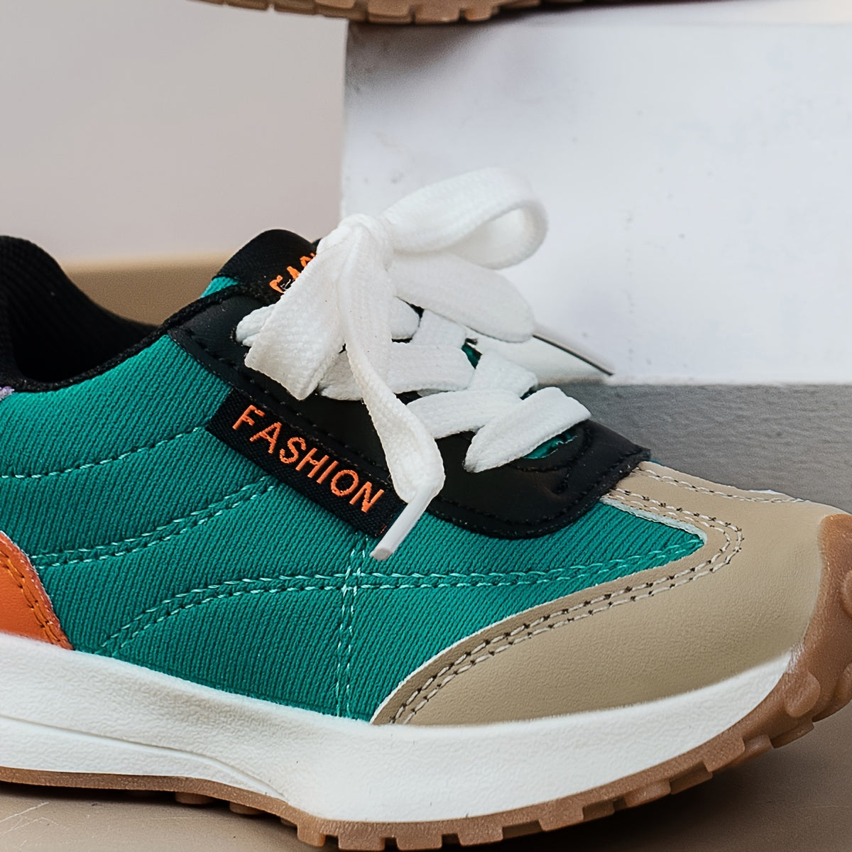 Infant Girls Sneakers Low Top Striped Fabric TPR Outsole Casual Sport