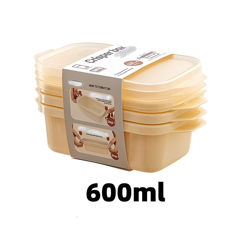 Microwave Safe Plastic Food Storage Containers Set of 3 Square Clip-On Lids