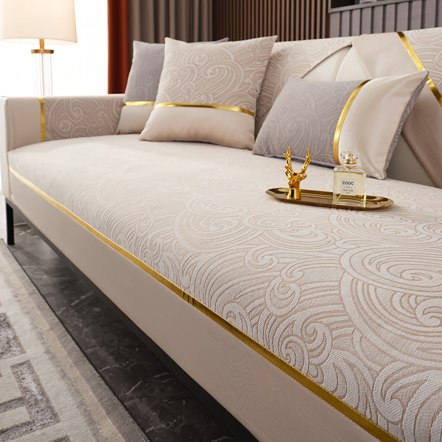 Chenille Cloud Pattern Sofa Cover Full Cover for Four Seasons